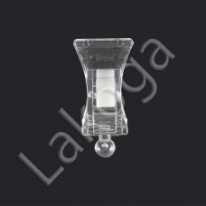 Прищепка 2 прозрачная с пластмассовой пружинкой