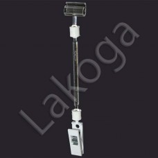 Держатель ценника прищепка 1 со штангой 95 и Зигзаг 2 Прозрачный